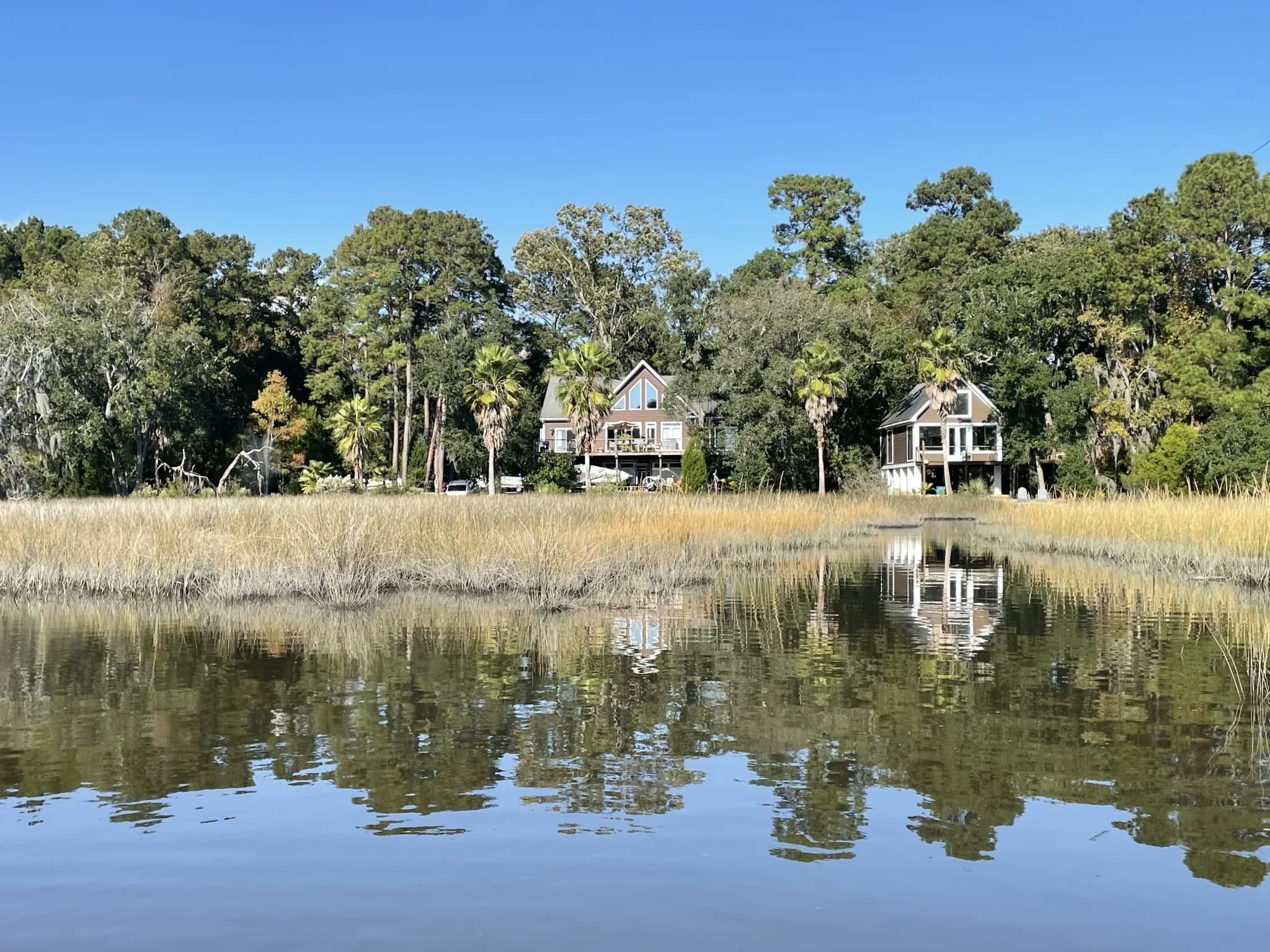 The tidal marsh on Johns Island, SC at golden hour